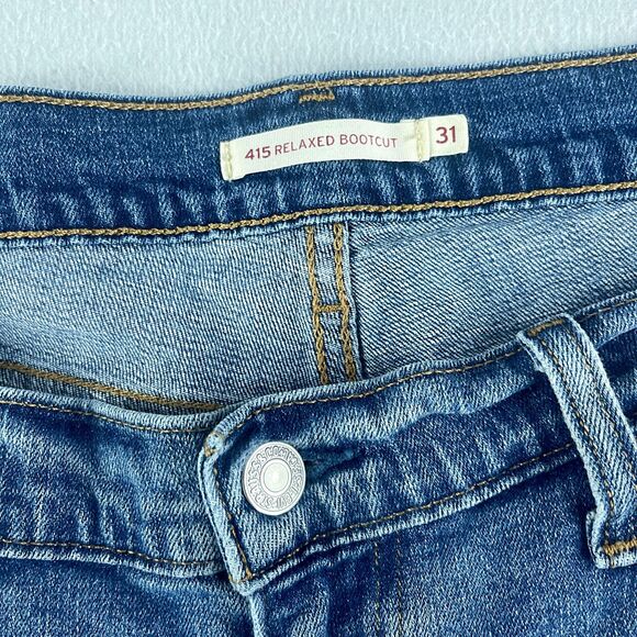 Levi's 415 Womens Blue Jeans Tag Size 31 (34x27.5) MIdRise Relaxed Bootcut - Picture 9 of 12